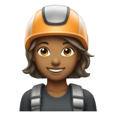 smiling girl in helmet outdoors sticker