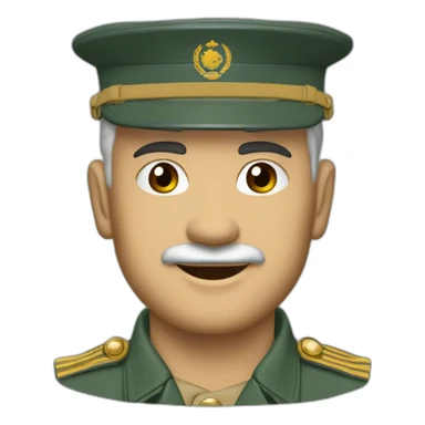 Un general des forces armées royales militaire (avec tenu beige et étoile marocain sur la casquette)(expl; General Ouarak) sticker