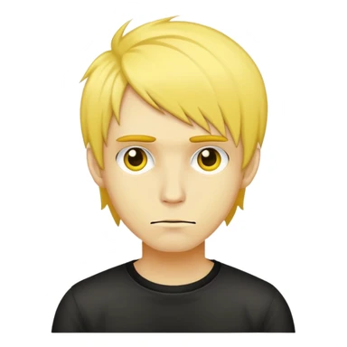 Make an yellow man like this 🙄 and make him have emo hairs sticker