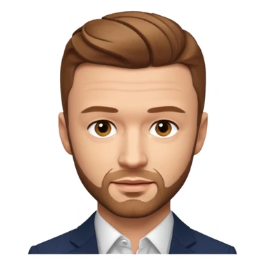 Justin Timberlake with light brown hair sticker