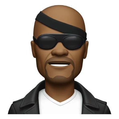 Samuel L Jackson as Nick Fury with eye patch sticker