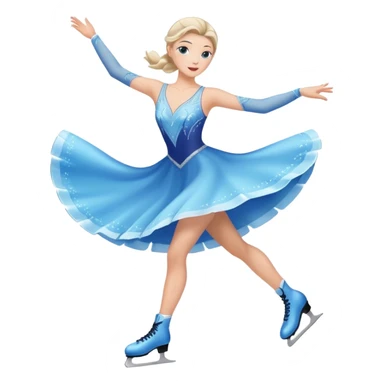 buz pıstının ustunde kayan,yarısma ıcın elbıse gıymıs ve artıstık hareketler yapan kadın emojısı  sticker