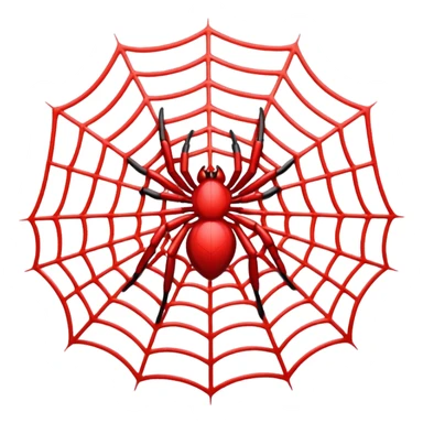 red cartoon spider web sticker