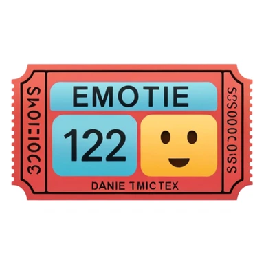 movie ticket sticker