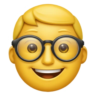 An emoji head with driving glasses, variation 5. sticker