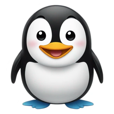 A penguin laughing sticker