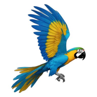 Blue And Gold Macaw Flying sticker