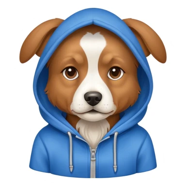 Dog wearing a hoody  sticker