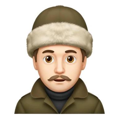 crazy russian man with ushanka sticker