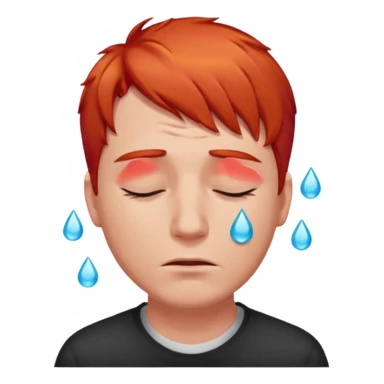 😔👨‍🦰💧 sticker