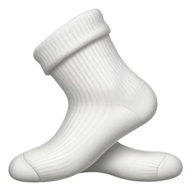 smelly white sock on feet, sole view and shape sticker