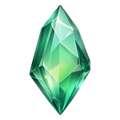 Green iridescent nebula crystal shard sticker