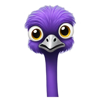 purple ostrich sticker