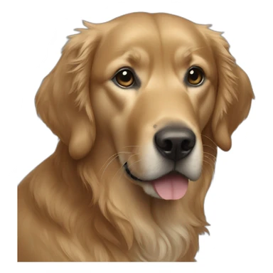 black golden retriever with small white spot on nose sticker