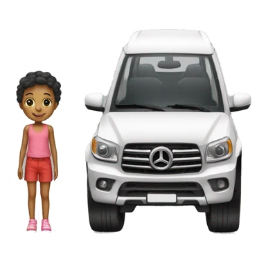 Enfant de 5ans avec une voiture luxe sticker