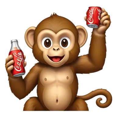 monkey with coke sticker