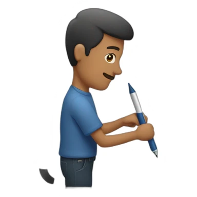 Man writing on a marker board sticker