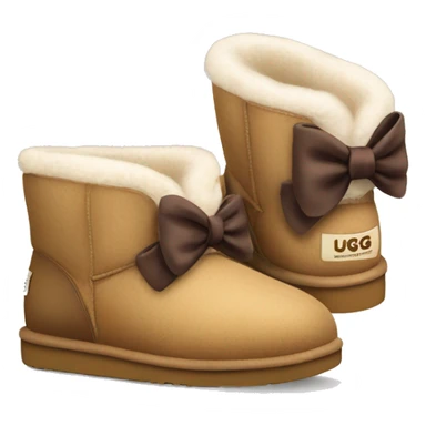 Ugg slippers with bows sticker