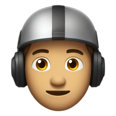 homme brun dégradé avec casque gaming sticker