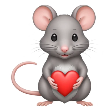 Rat with a heart sticker
