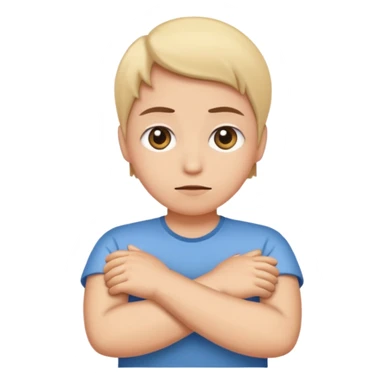 Rolling eyes with folded arms emoji sticker