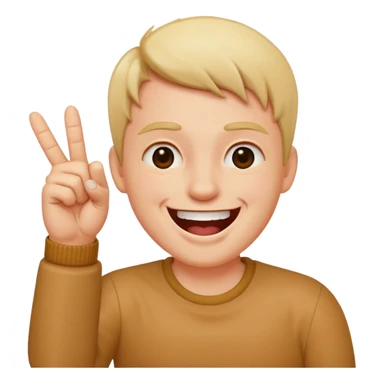 Laughing with the middle finger sticker