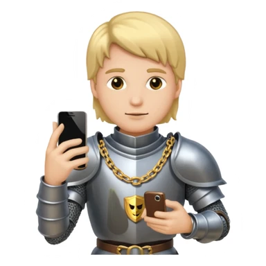 Knight gold chain phone sticker