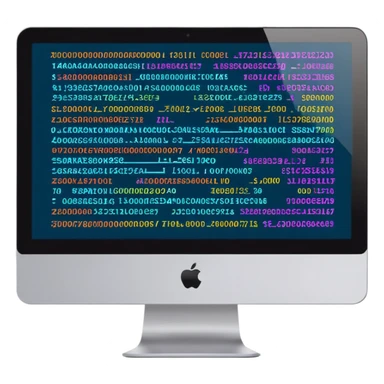 computador com codigo de programação a aparecer no ecra sticker