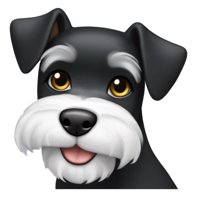 Mini schnauzer black with white mustache and eyebrows  sticker