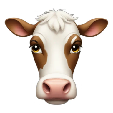 Sad cow sticker
