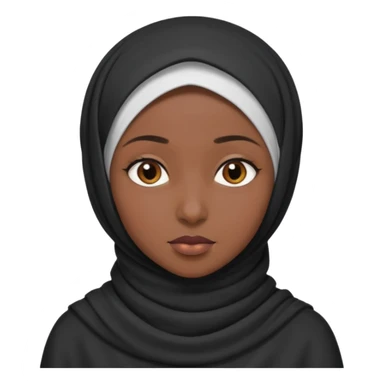 Black girl with hijab sticker