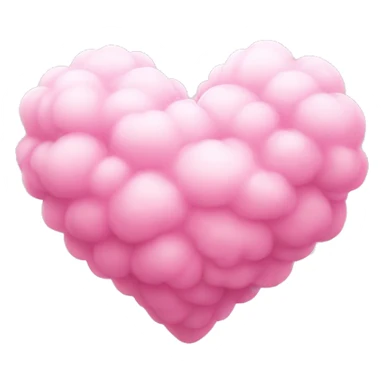 Pink puff cloud heart sticker