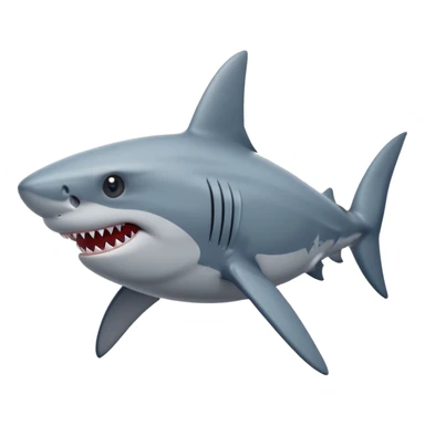 A shark with star eyes sticker