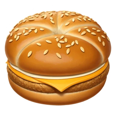 bread bun without cheese or patty sticker