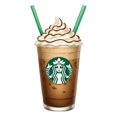 Starbucks iced white chocolate mocha coffee with whipped cream sticker