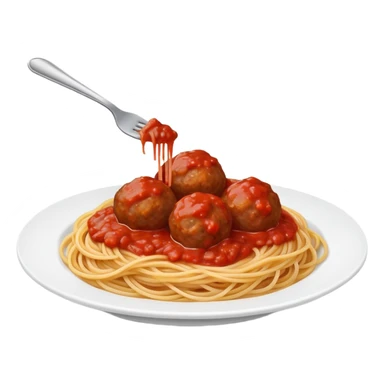 spaghetti with meatballs sticker