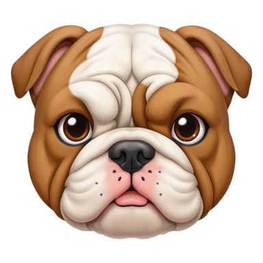 cute bulldog face sticker