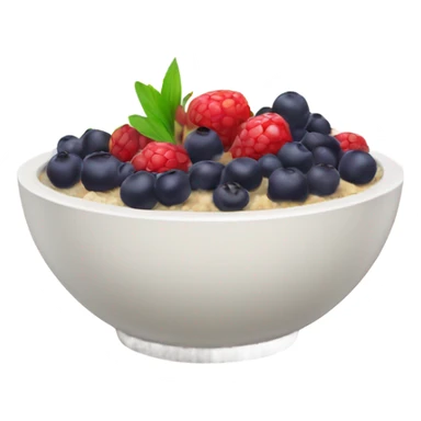 White acai bowl with berries  sticker