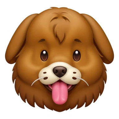 Dog licking poo sticker