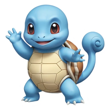 Squirtle waving sticker