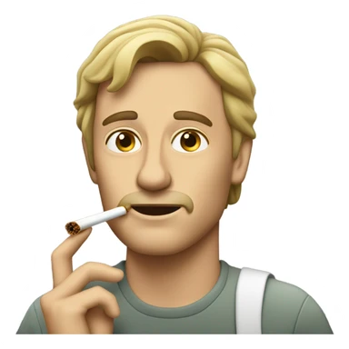 White guy smoking weed sticker