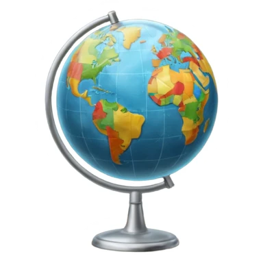 globe on an empty chalkboard sticker