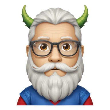glasses dragon with long bearded and jersey sticker