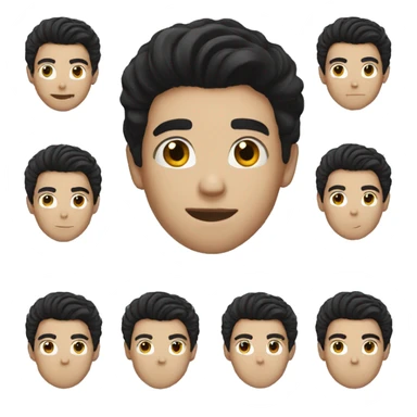 young white men with black hair sticker