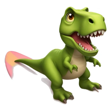 T-Rex on a surf board  sticker