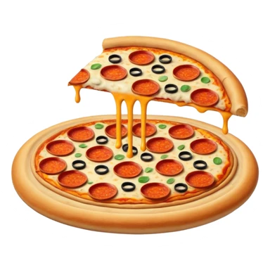 Saturn made of pizza sticker