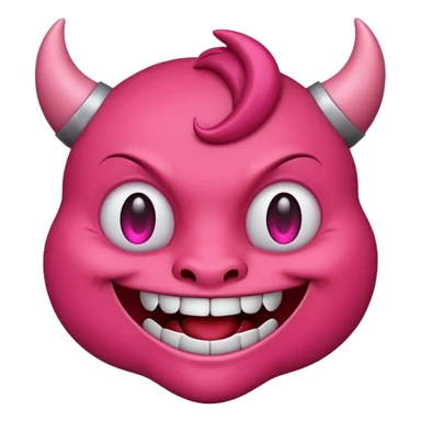 Devil emoji but pink 😈 sticker
