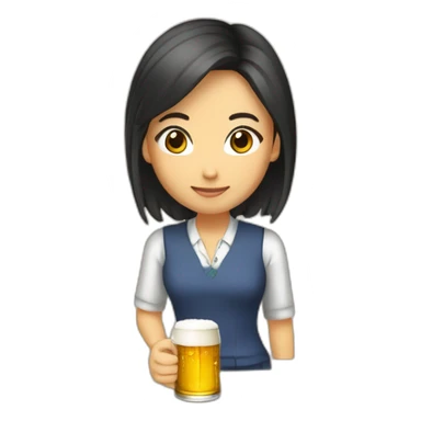 Aya Nakamura boit une biere sticker