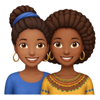 Ma meilleur amie et moi (femme) africaine  sticker