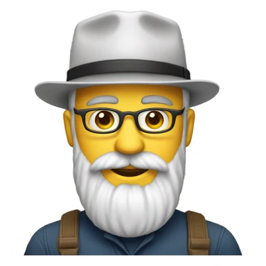 Photographer beard and cap sticker